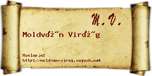 Moldván Virág névjegykártya